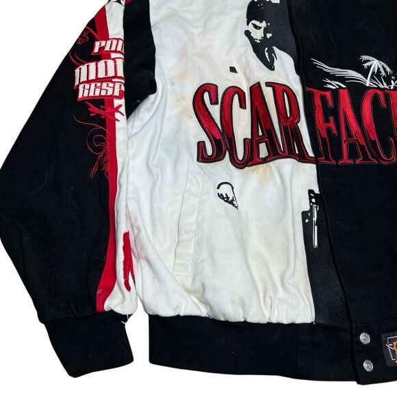 Vintage Scarface Jeff Hamilton Varsity Jacket Large - Picture 3 of 12